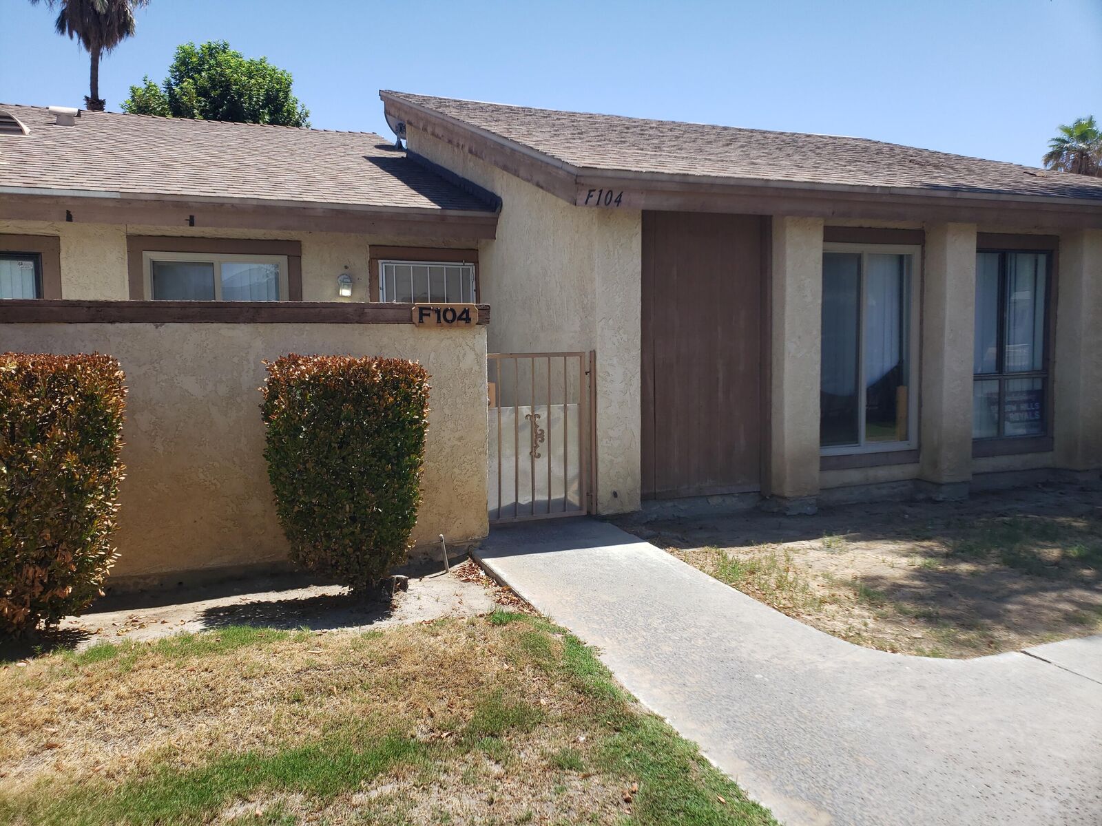 Property Photo: 45546 Aladdin Street F104 CA 92201