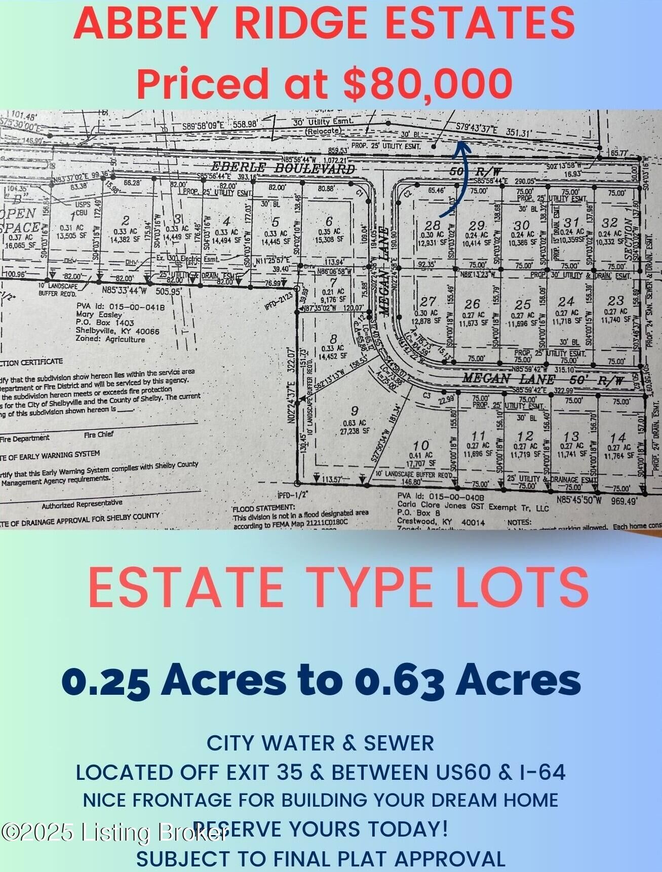 Property Photo:  Lot 13 Megan Ln  KY 40065 
