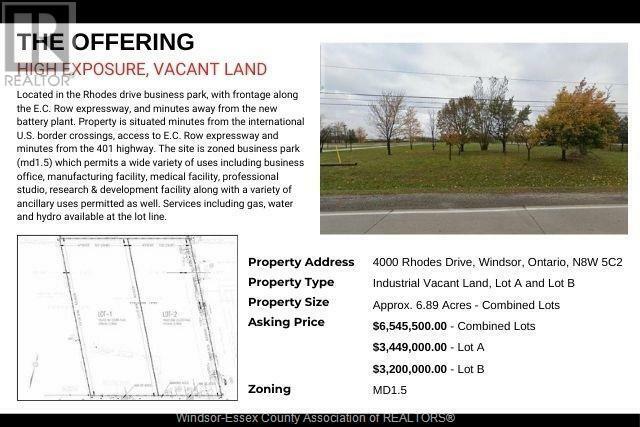 Property Photo:  4000 Rhodes Drive Lot A  ON N8W 5C2 