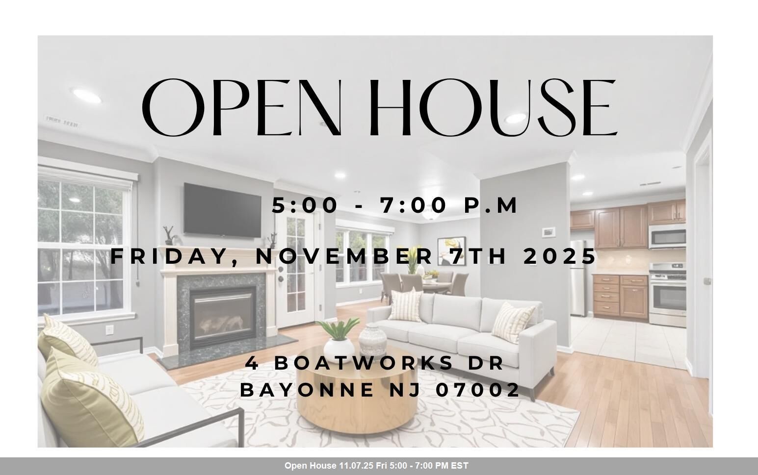 Property Photo:  4 Boatworks Dr  NJ 07002