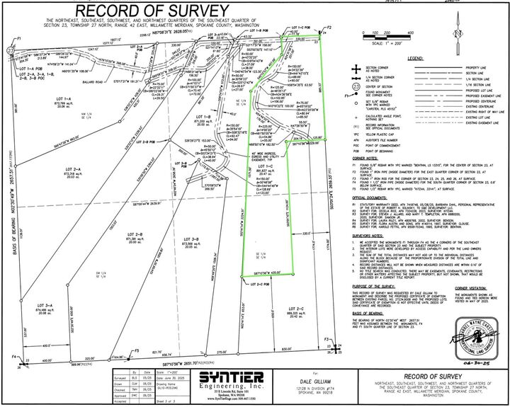 Property Photo:  Nka W Ballard Rd Lot 1-C  WA 99208 