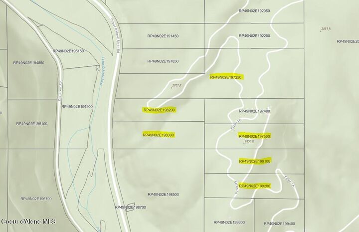 Property Photo:  Nna Cda River Rd/McPhee Gulch  ID 83839 