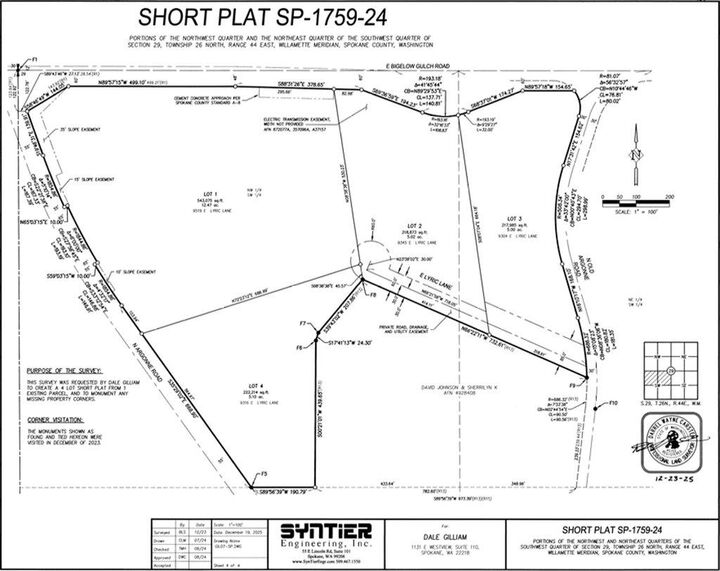 Property Photo: Nka Argonne-Bigelow Gulch Rd Lot 4 WA 99217