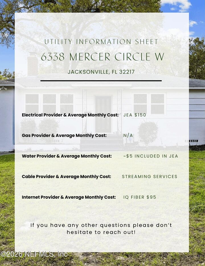 Property Photo: 6338 Mercer Circle W FL 32217