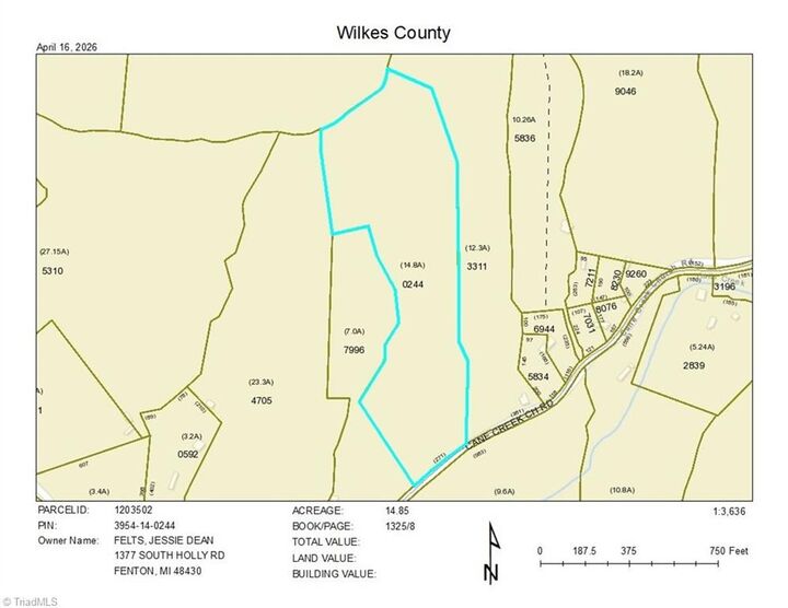 Property Photo:  Tbd Cane Creek Church Road  NC 28649 