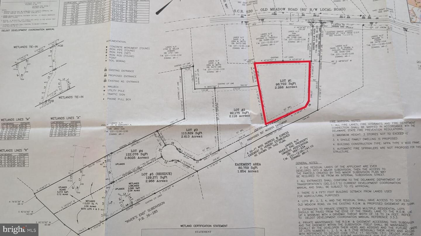 Property Photo: Lot 1 Old Meadow Road DE 19973