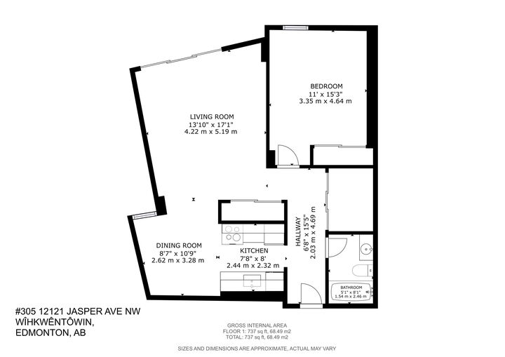Property Photo: 12121 Jasper Avenue NW 305 AB T5N 1K3