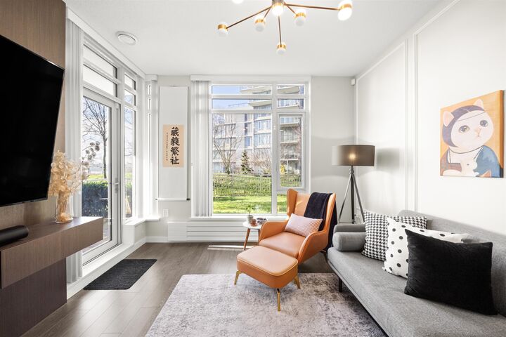 Property Photo:  3188 Riverwalk Avenue 106  BC V5S 0E7 