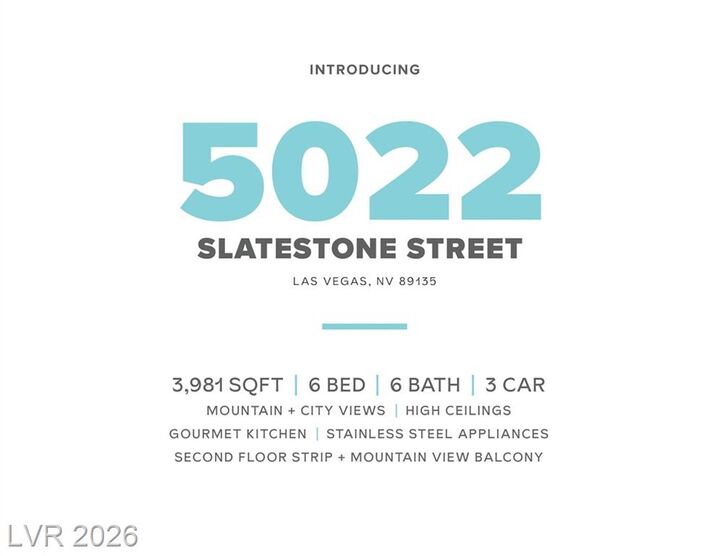 Property Photo:  5022 Slatestone Street  NV 89135 