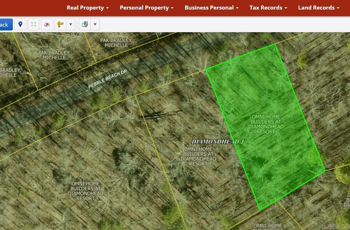 Property Photo: Lot 1805 Pebble Beach Dr AR 71913