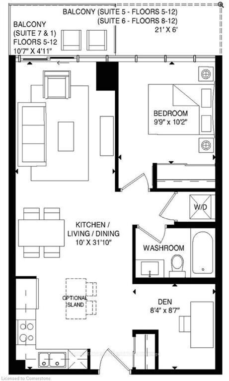 Property Photo:  128 King Street N 1205  ON N2J 0E9 