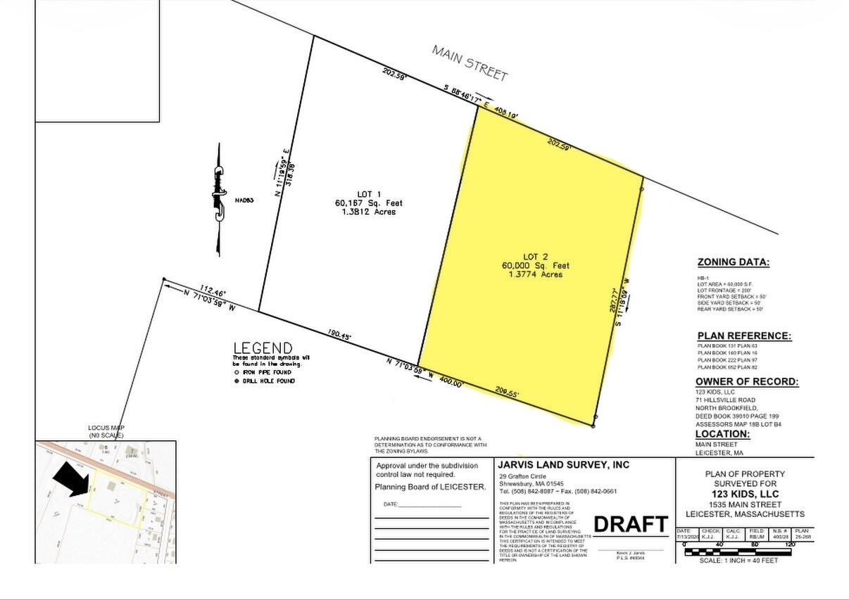 Property Photo:  1535 Main Lot 2  MA 01524 