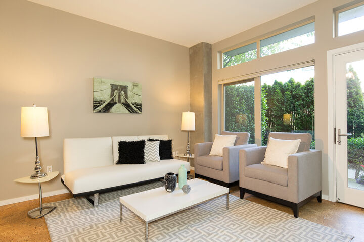 Property Photo: Living room 4422 Bagley Ave N 104  WA 98103 