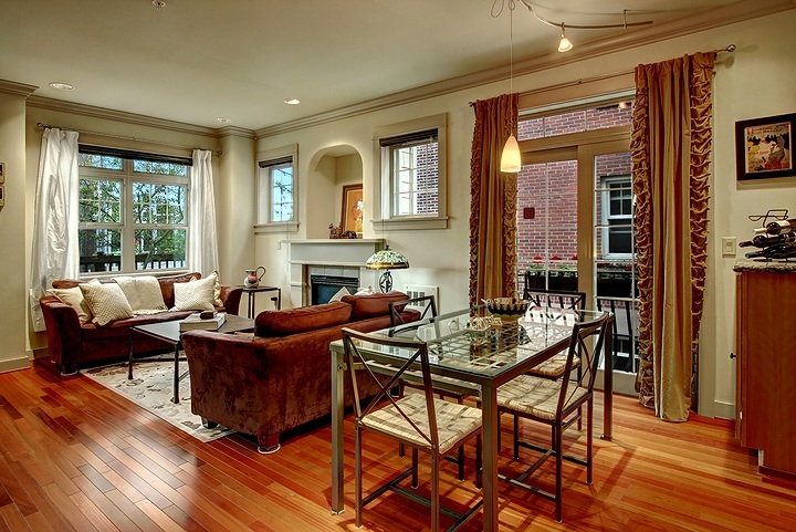 Property Photo: Living room/dining room 5011 Phinney Ave N A  WA 98103 