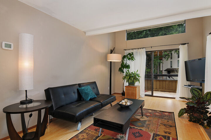 Property Photo: Living room, dining room, kitchen 3501 108th Place NE 43-1 WA 98004